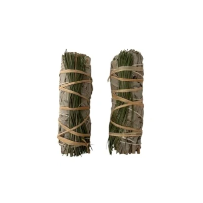 Image of VIE Pack of 2 White Sage Smudge Stick 4 with Sweetgrass Hand Tied for Energy Cleansing, Meditation, Spiritual Healing, Aura Purification &amp; Home Fragrance Natural Sustainably Sourced