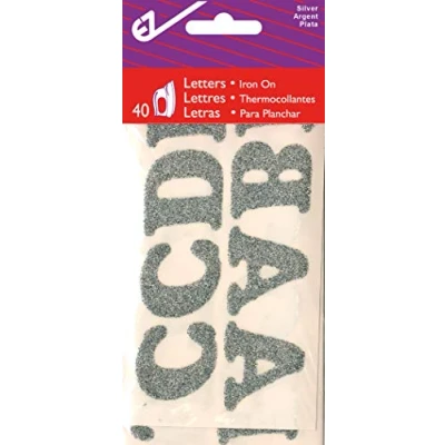 Image of Simplicity Iron On Letter Pack Silver, 1 1/4 Inch 8811921