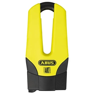 Image of ABUS brake disc lock Granit Quick 37/60 Maxi + Mini motorbike with security level 15 13 mm thick shackle 50 height, yellow