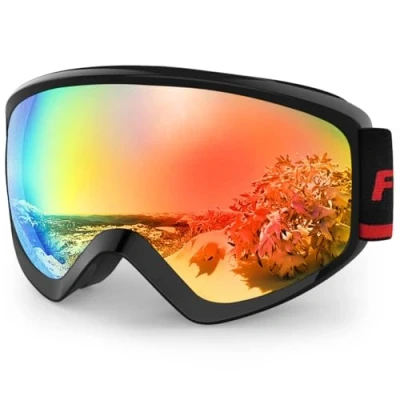 Image of Findway Kids Ski Goggles,Skiing Goggles Snow for Boys Girls Childrens Junior Childs Teen Age 3 4 5 6 7 8 9 10 11 12 13 14 15 16 Years OTG Over Glasses Anti Fog,100% UV Protection,Helmet Compatible