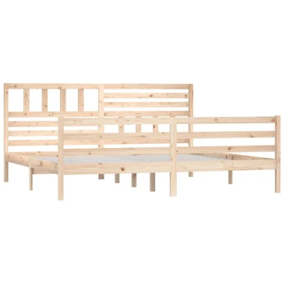 Image of vidaXL Bed Frame without Mattress Solid Wood 200x200 cm