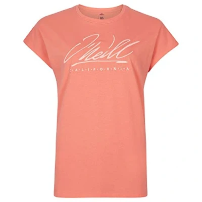 Image of O&#039;NEILL Tees Shortsleeve Script T Shirt Shirt, 12514 Fusion Coral, Regular (Pack of 3) for Women