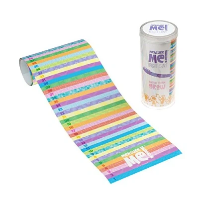 Image of Measure Me! Roll Up Height Chart For Children Pastel Rows