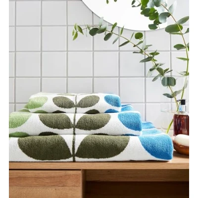 Image of Orla Kiely Trio Stem Riviera TowelsBathroom Linen: Bath Towel, 70x125cm