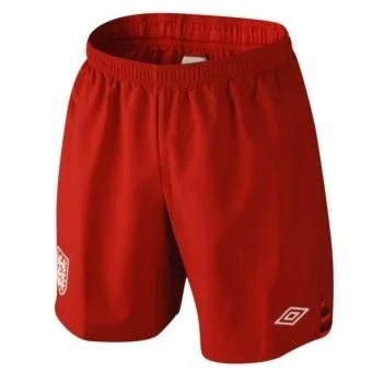 Image of England Goalkeeper Home Shorts Red 21012/2013 Junior Kids Small Boys