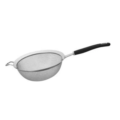 Image of Lakeland 20cm Soft Grip Stainless Steel Sieve Handle Dishwasher Safe