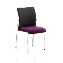 Image of Academy Black Fabric Back With Purple Colour Seat Without KCUP0048