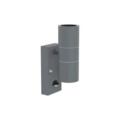 Image of GU10 Up/Down PIR Twin Wall Light Grey Kosnic Swimley