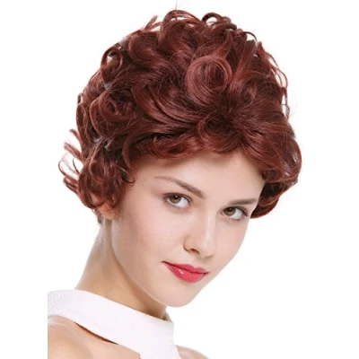 Image of Wig ME UP DW 2740 33BT130 Lady Quality short curled curls mahogany auburn copper brown mix