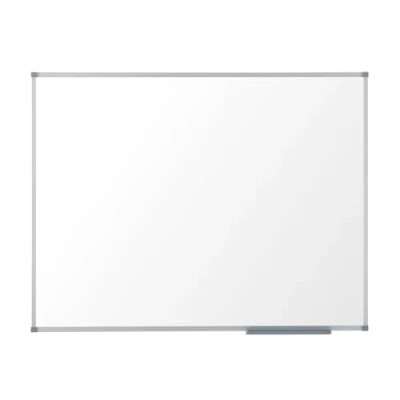 Image of Nobo Prestige Enamel Eco Magnetic Dry Wipe Whiteboard, 600 x 450 mm, Aluminium Trim, Includes Marker, Magnets and Fitting Kit, White,1905234