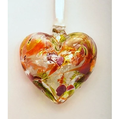 Image of Milford Collection Glass Friendship Heart Small Topaz