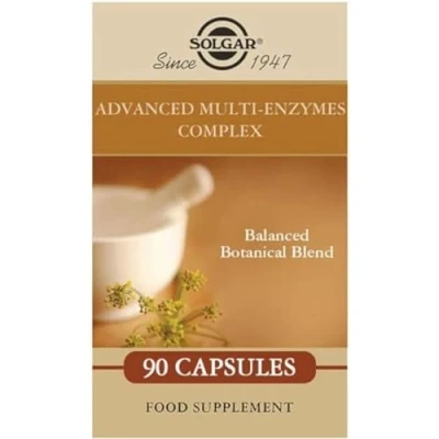 Image of Solgar Advanced Multi Enzymes Complex 90 Vegetable Capsules Gold