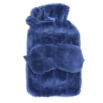 Image of Lesser &amp; Pavey Hot Water Bottle Furry with Pom &#039;Hot Bottle&#039; Comfortable Sleep Mask Bag for Pain Relief Cozy and Comfy