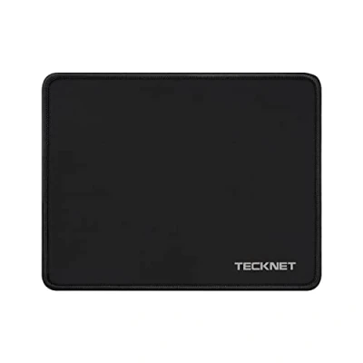 Image of TECKNET Mouse Mat 270 x 210 3 mm Gaming pad, Non Slip Rubber Base, Waterproof Surface, Stitched Edges Compatible with Laser and Optical Mice