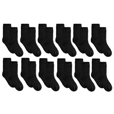 Image of Sockstack Ultimate 6 Pairs Men&#039;s Black Thermal Socks, Thick Warm Boot Size 11 (Black)