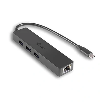 Image of i tec USB C Slim 3 Port HUB with Gigabit Ethernet Adapter 1x to RJ 45 3x 3.0 for Windows MacOS Linux Android Thunderbolt Compatible