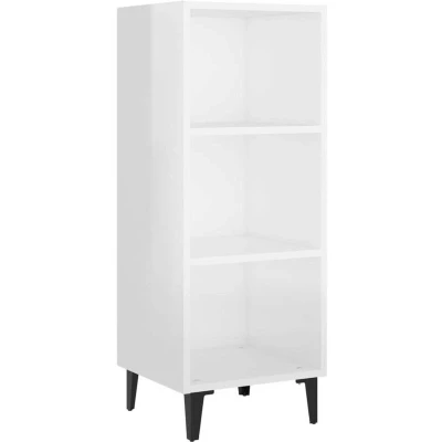 Image of vidaXL Sideboard High Gloss White 34.5x32.5x90 cm Engineered Wood