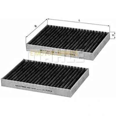 Image of 80292S7A003, 80292S7A508 Pollen Filter MAHLE ORIGINAL LAK 122/S Activated Carbon 225,0mm 112mm 30,0mm HONDA: Accord 7 Limousine