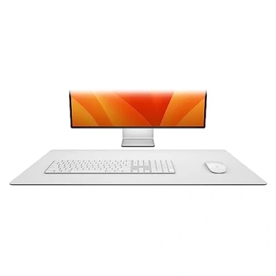Image of Twelve South DeskPad Sustainable Leather Extended Mouse Mat, Spill Resistant, Traction Surface, Optimal Size for Display Use, Grey
