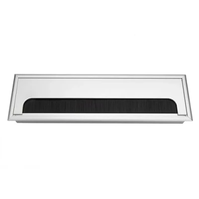 Image of Square PC Computer Desk Grommet Table Cable Tidy Wire Hole Cover Outlet (Large)