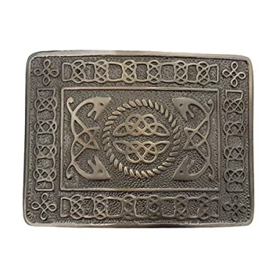 Image of Mens Scottish Highland Deluxe Kilt Belt Buckle Many to Choose From (Standard Size, Chrome Stag Buckle)