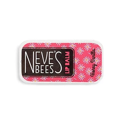 Image of Neve&#039;s Bees Beeswax Lip Balm Honey Vanilla 100% Natural Cute Little Slider Tin 7g (see pic for size)