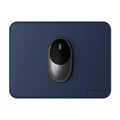 Image of Satechi Eco Leather Mouse Pad 9.8&quot; x 7.5&quot; Safe for Lacquered &amp; Varnished Wooden Surfaces (Blue)