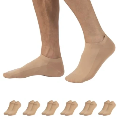 Image of CALZITALY 6/12 Pairs Ankle Liner Socks, Opaque Trainer Socks in Microfiber Black, White, Skin, Multicolour Made Italy (3 6, 6 Skin)