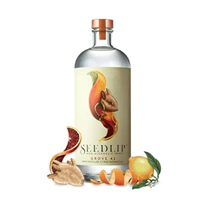 Image of Seedlip Grove 42 Non Alcoholic Spirit with Distilled Citrus Botanicals 0% vol 70cl Notes of Orange Ginger &amp; Lemon Enjoy Cocktail Mixers for Drinks