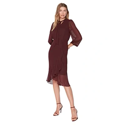 Image of Trendyol Dress Purple Wrapover