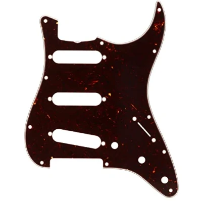 Image of Fender Pickguard, Stratocaster® S/S/S, (with Truss Rod Notch), 11 Hole Vintage Mount, Tortoise Shell, 4 Ply