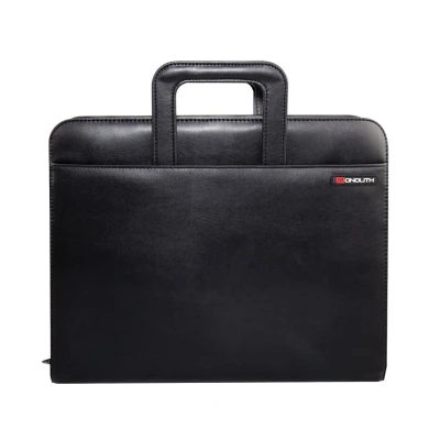 Image of Monolith Drop Handle Executive Leather Look Case Koskin 2791 Black, Pack of 1