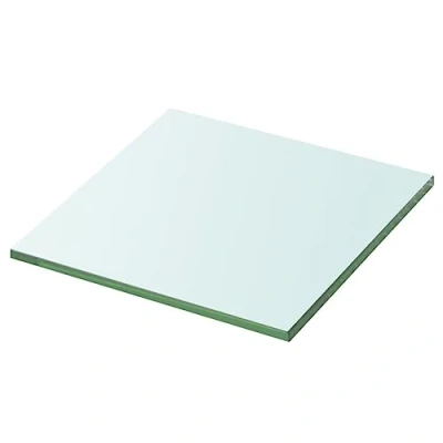 Image of vidaXL Clear Toughened Tempered Glass Shelf Panel for Slatwall, 30x30cm, Load Capacity up to 15 kg, Durable and Easy Clean