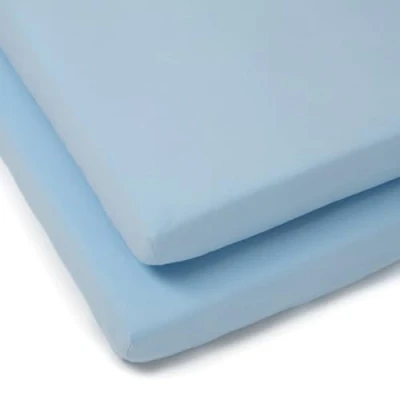 Image of Clair de Lune Cot Bed Fitted Sheet 2 Pack 100% Cotton Jersey Sheets 70 x 140 cm