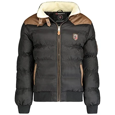 Image of Geographical Norway Abraham Men&#039;s Winter Jacket Quilted Size S 5XL Black, M