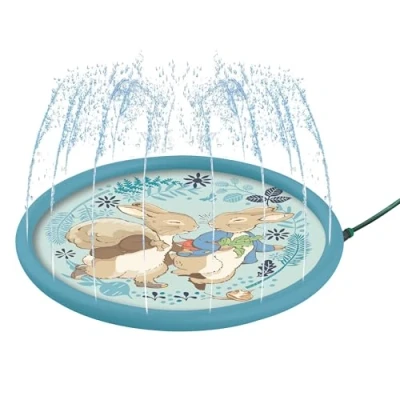 Image of Peter Rabbit Splash Pad Garden Water Fun, Blue and White