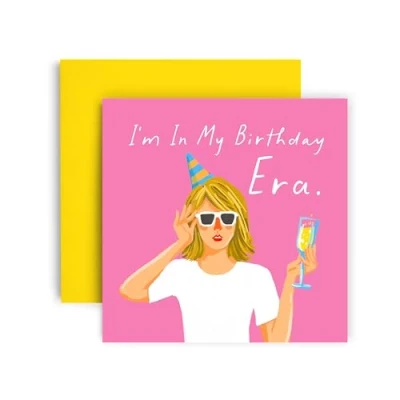 Image of Huxters Funny Birthday Card for Her Friend Female Cake Champagne Mum Sister Auntie Daughter In law 14.8cm