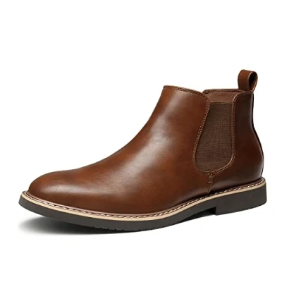 Image of Bruno Marc Men&#039;s Chelsea Boots Ankle Formal for Men SBBO2218M E,Size 8,Brown,SBBO2218M E