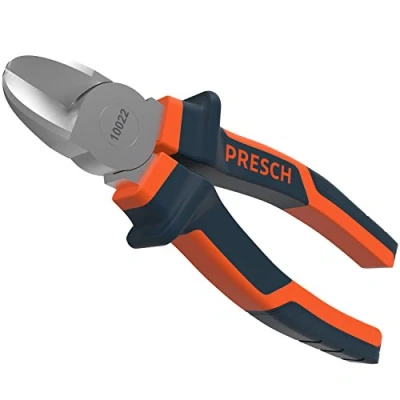 Image of Presch Side Cutter 160mm Straight Professional Cable Hardened with Multi Component Handle Heavy Duty Craft and Florist Wire Cutters