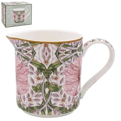 Image of The Leonardo Collection William Morris Pimpernel Jug for All Types of Kitchen Ceramic Multiple Use in Beautiful Milk or Cream Jugs Everday