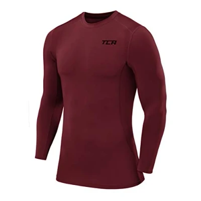 Image of TCA Boys Pro Performance Compression Shirt Long Sleeve Top Tops for Base Layers Graphite, 8 10 Years
