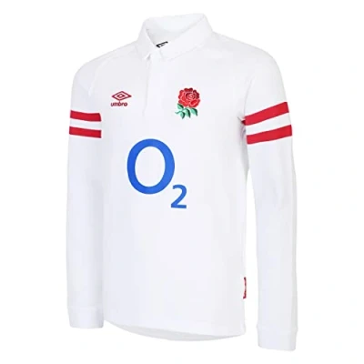 Image of Umbro Boys England Home Classic Licensed Long Sleeve Shirt White L
