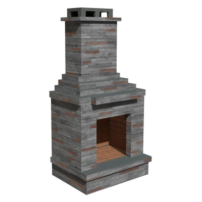 Image of Dark Stone Outdoor Wood &amp; Log Burning Fireplace Premium Garden Fire Pit Kit Patio Heater by Callow