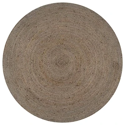 Image of vidaXL Handmade Rug Jute Round 120 cm Grey