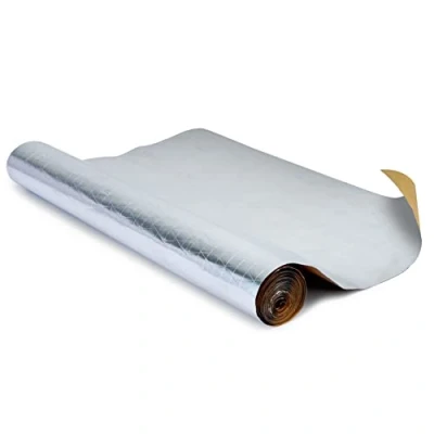 Image of Heat Reflective Radiator Foil Insulation Roll 5m X 50cm 1mm Thick Reflector with 24 Self Adhesive Pads, Saves Heat, Energy, &amp; Money Easy to Apply as Panels (1)
