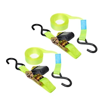 Image of ProPlus 320204 Lashing Strap with Ratchet and 2 Hooks, 5 m, Set of 2, 500 kg