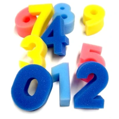 Image of Major Brushes Foam Sponge Numbers Pack of 10