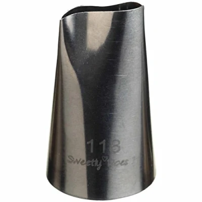 Image of KitchenCraft Sweetly Does It Medium Piping Nozzle, Petal Tip, Stainless Steel, 19 mm, Silver,9 x 12 16 cm