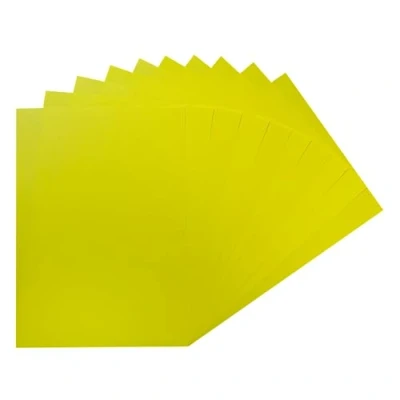 Image of Pack of 100 A4 Fluorescent Yellow Coloured Paper 75gsm Sheets