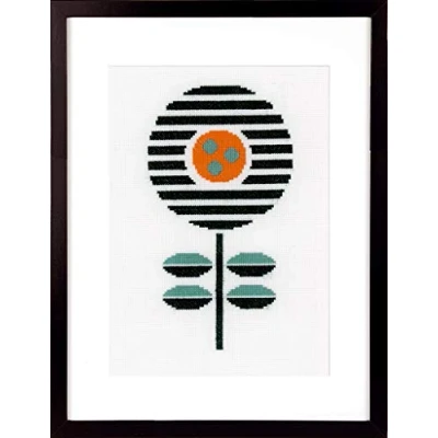 Image of Vervaco Abstract Flower, Polyester Cotton, Multi Colour, 14 x 25 cm